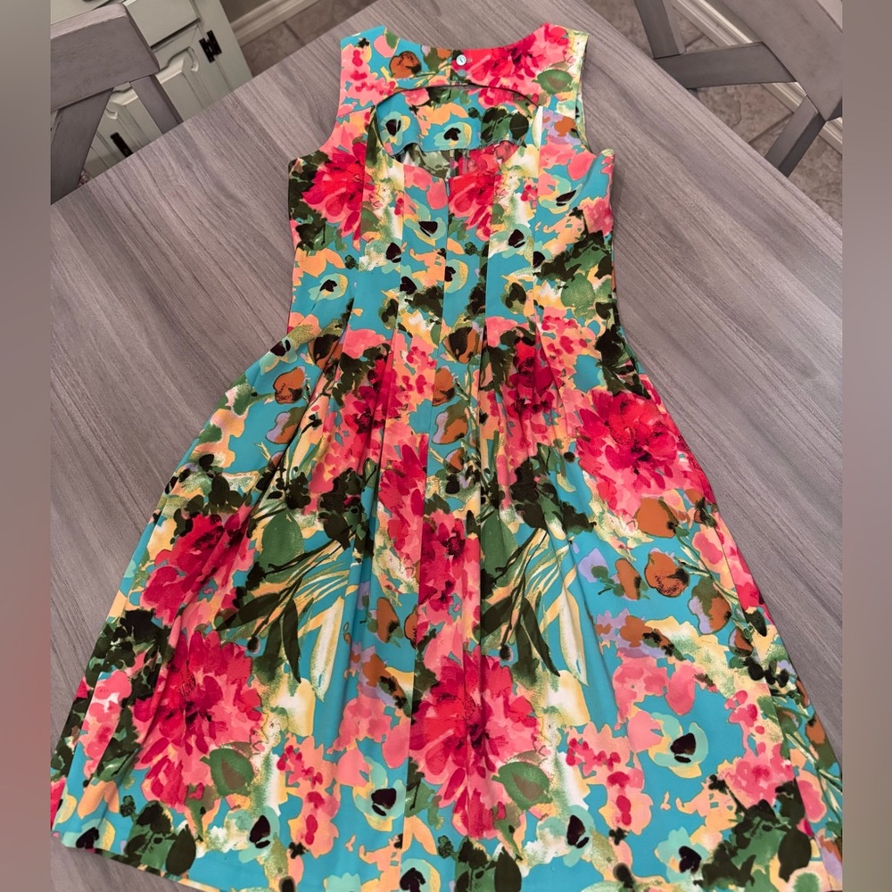 AGB Colorful Floral Sleeveless Sundress! Perfect for Wedding! - Picture 5 of 10